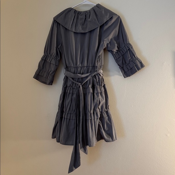 Ryu Belted Ruffle Taffeta Coat - Picture 2 of 7